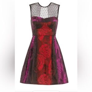 Juliet Rose Nanette Lepore floral cocktail dresss